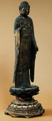 Statuett av Amida, Muromachi-perioden (forgylt tre)